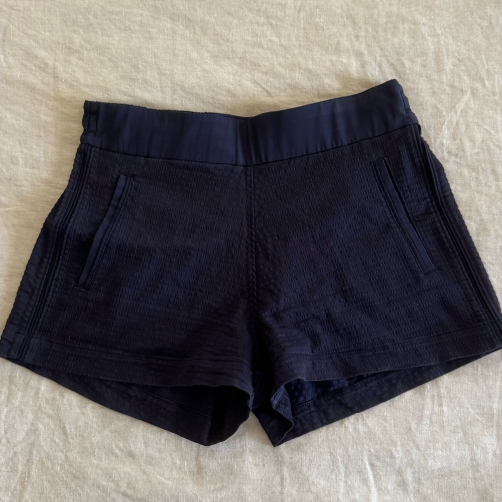 Lululemon Navy Seersucker Shorts